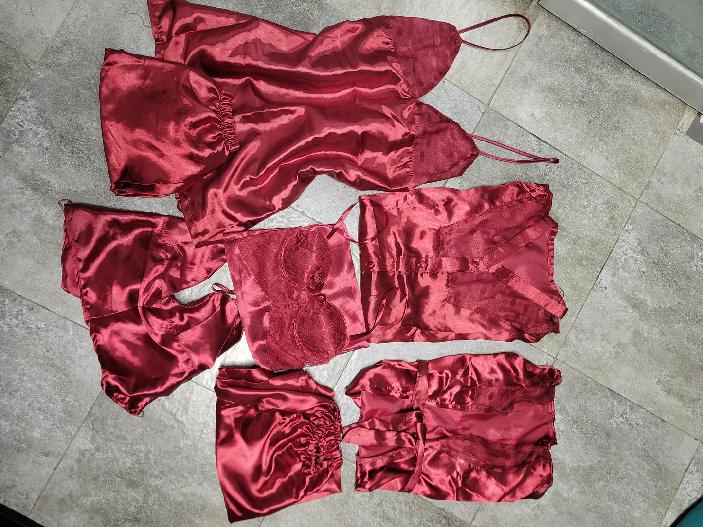 Turkish 6-Piece Satin Nightgown Set for Women